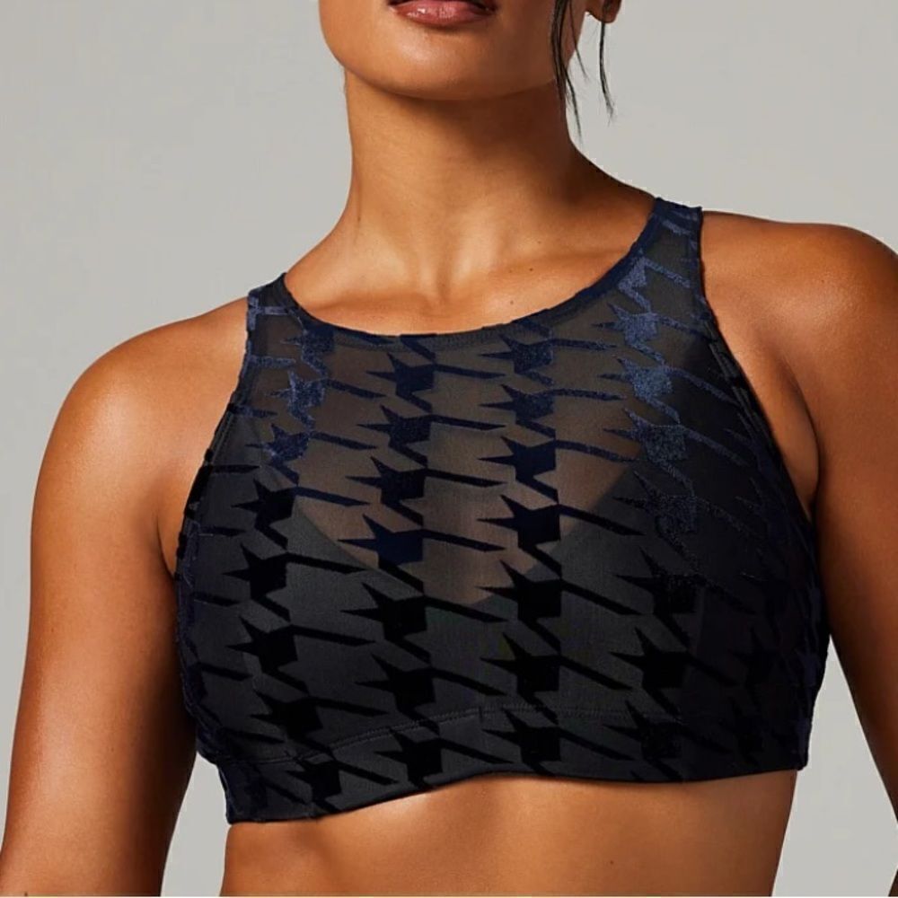 SAVAGE X FENTY Risque Taker Houndstooth Medium-Impact Sports Bra size small